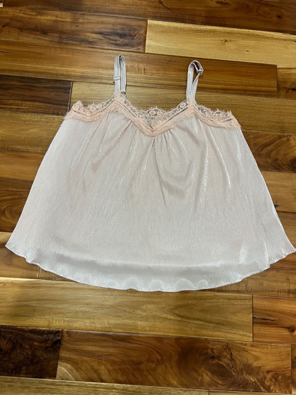 white birch Lace-Trim Satin Camisole in Light Pink